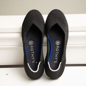 Rothy's The Flat Black Slip On Ballet Shoe Women's Size US 7 Flat Round Toe
